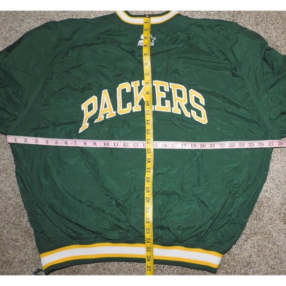 Vintage 90s Green Bay Packers Pro Line Starter Pullover Lined Windbreaker Large - Picture 6 of 13